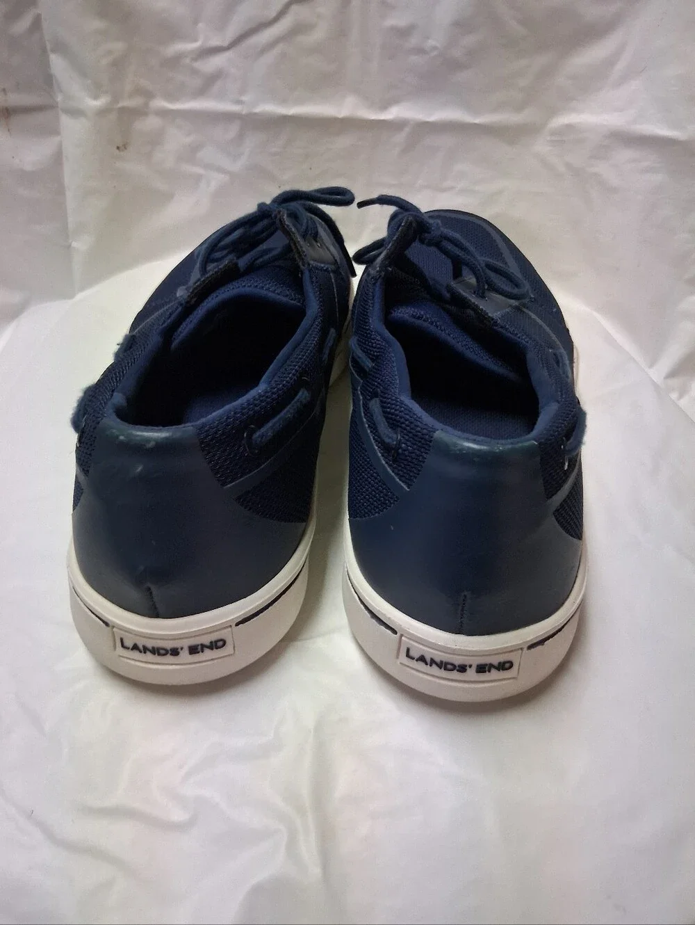 Lands' End Navy Men’s Casual Boat Shoe Size 12D Preowned